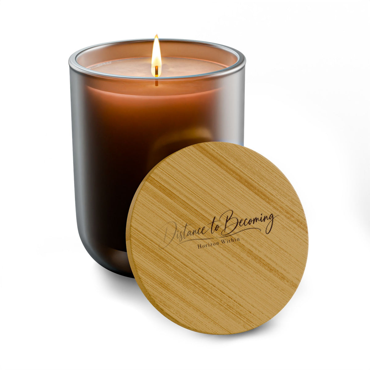 Engraved 14oz Scented Soy Candle — The Becoming Collection Wooden Lid