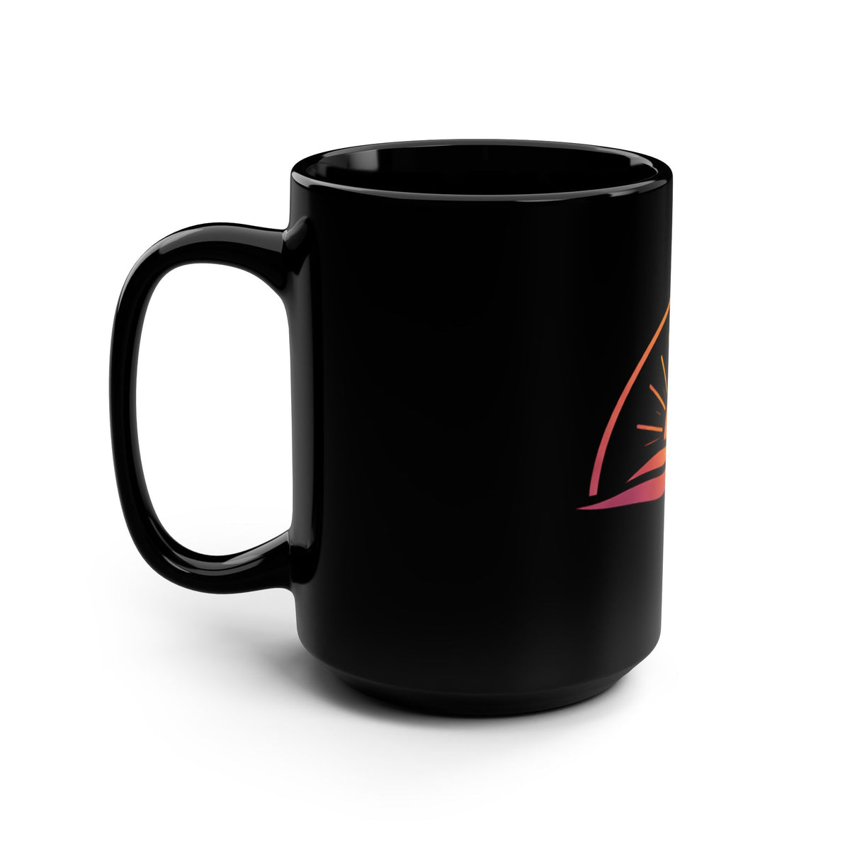 Becoming Collection Black Mug — Sunrise Logo (15 oz)