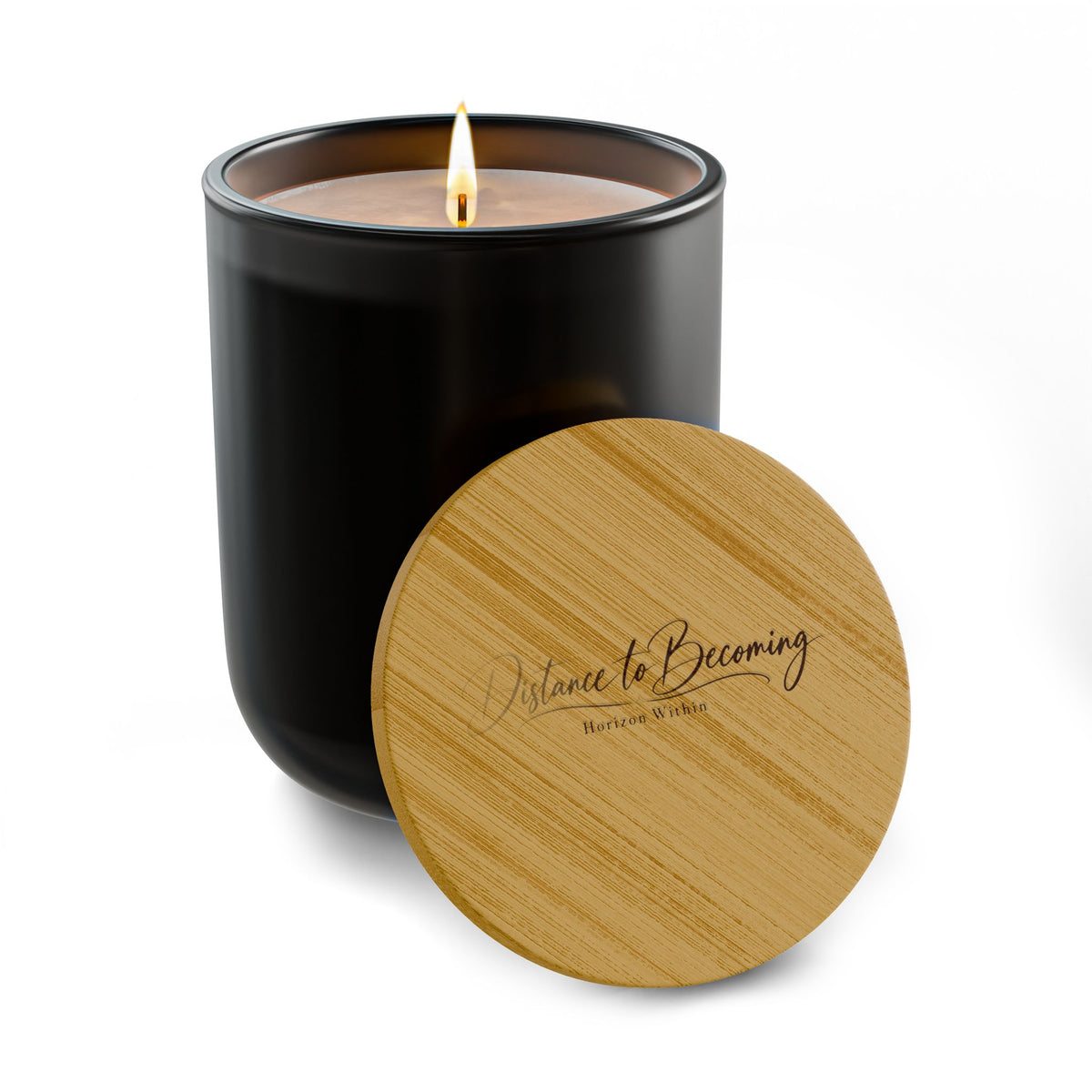 Engraved 14oz Scented Soy Candle — The Becoming Collection Wooden Lid