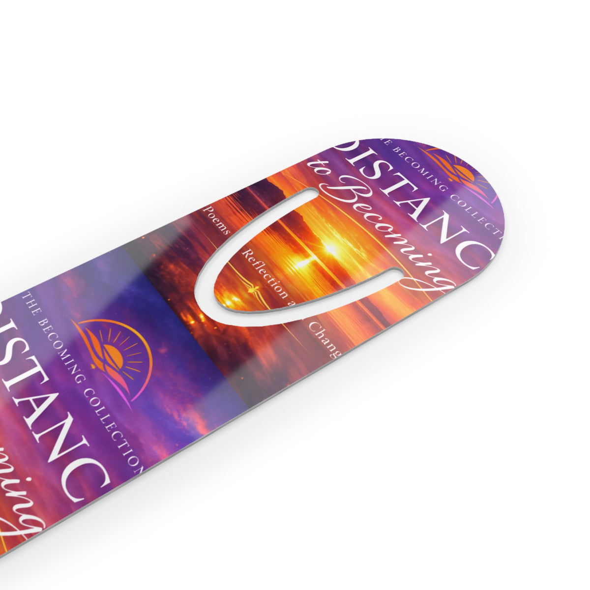 Bookmark — "Distance to Becoming" Sunset Reflection Bookmark