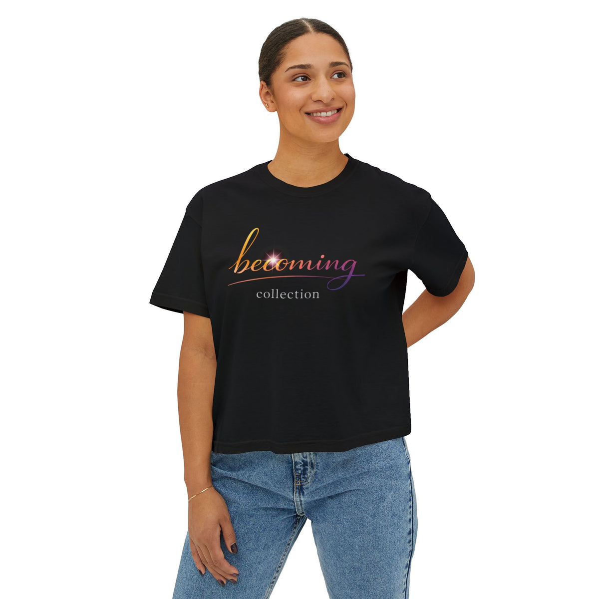 Becoming Collection — Sunrise Boxy Crop T-Shirt