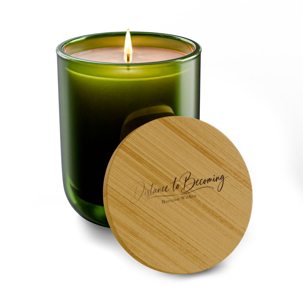 Engraved 14oz Scented Soy Candle — The Becoming Collection Wooden Lid
