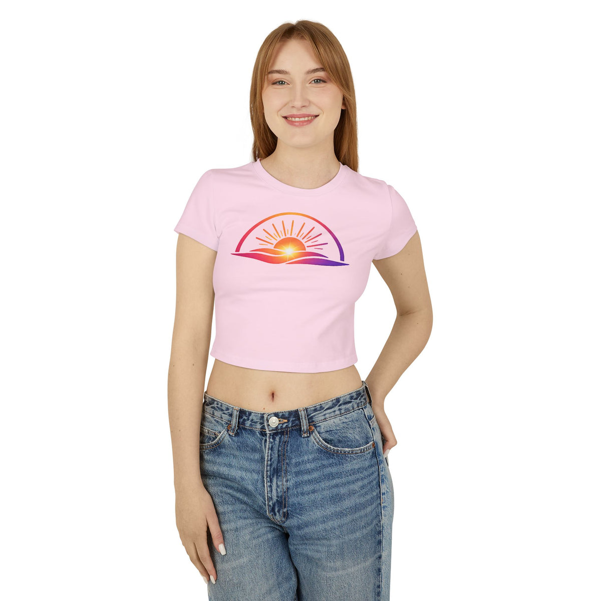 Sunrise Baby Tee — "becoming collection" Pastel Graphic Crop Top