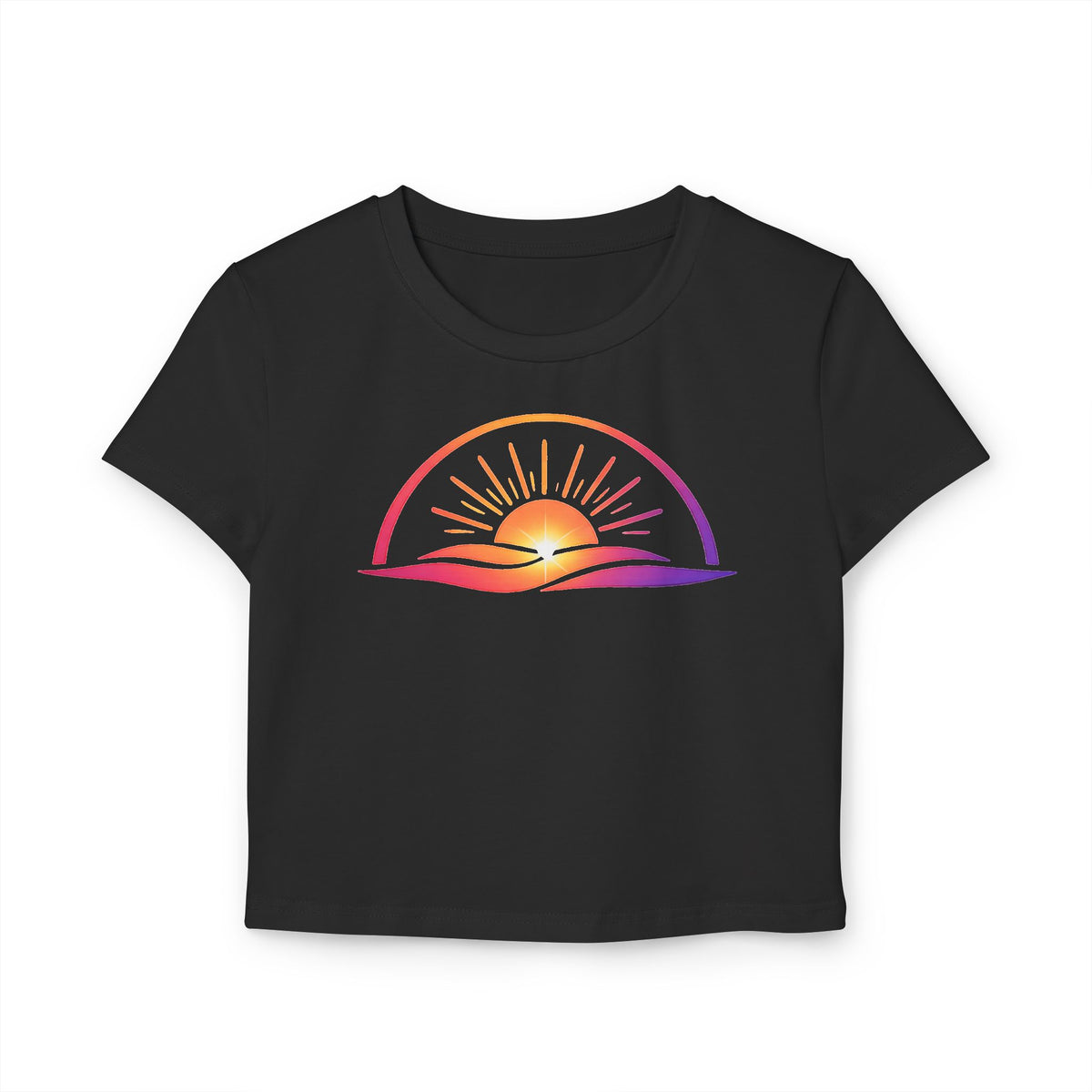 Sunrise Baby Tee — "becoming collection" Pastel Graphic Crop Top
