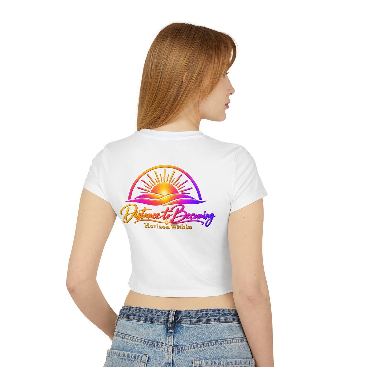 Sunrise Baby Tee — "becoming collection" Pastel Graphic Crop Top