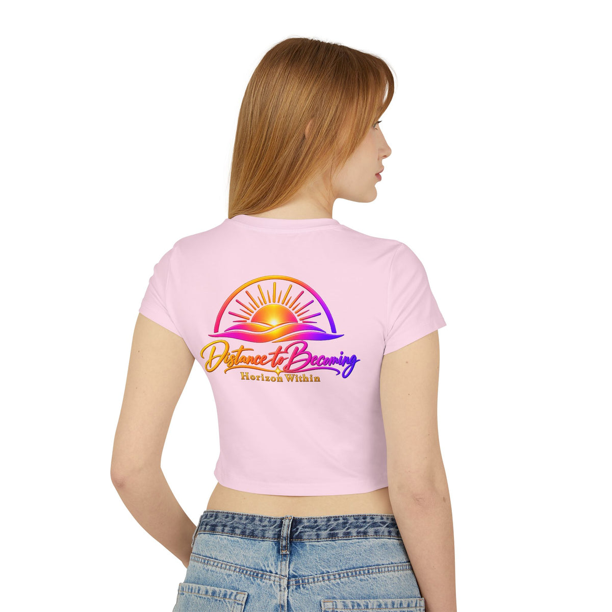 Sunrise Baby Tee — "becoming collection" Pastel Graphic Crop Top
