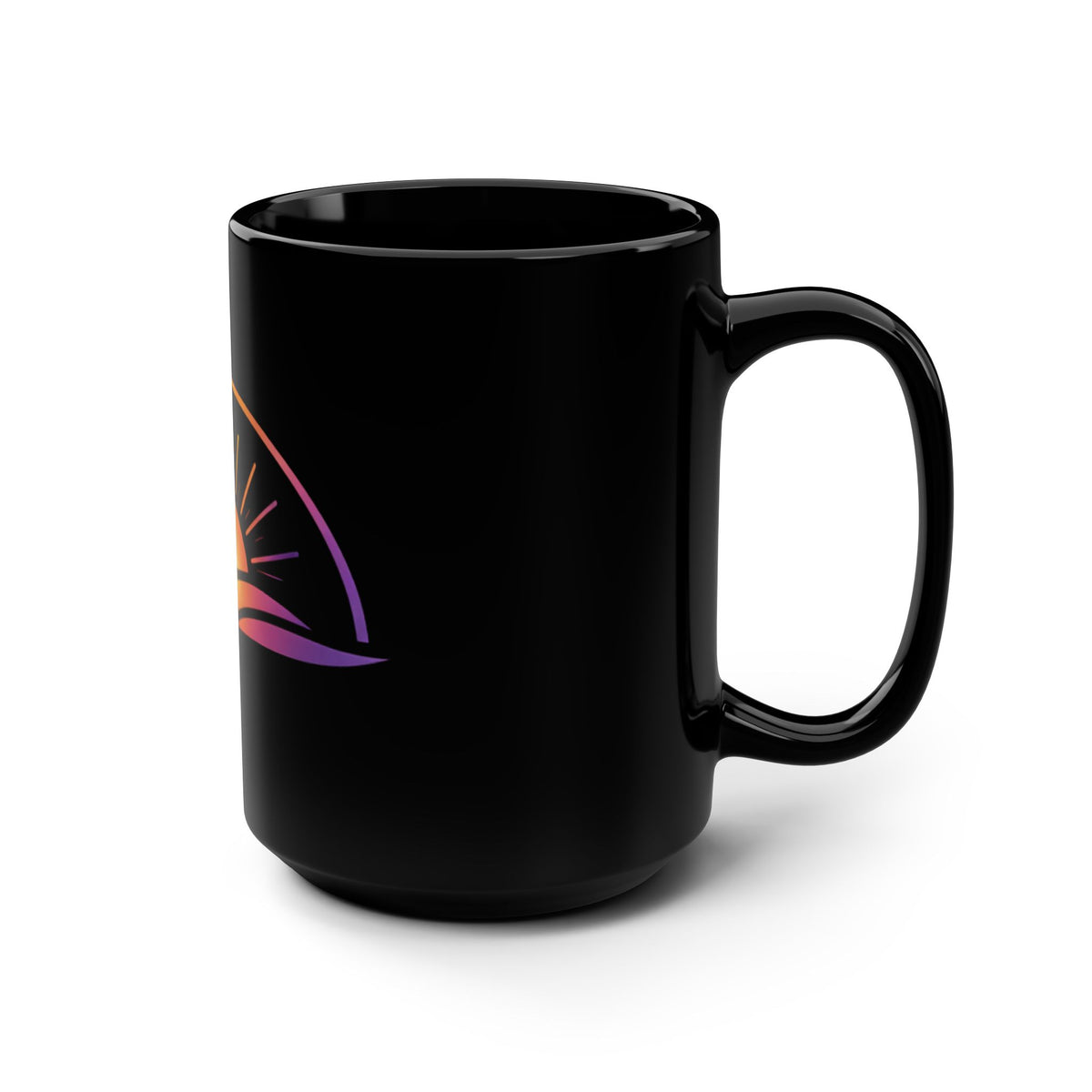 Becoming Collection Black Mug — Sunrise Logo (15 oz)