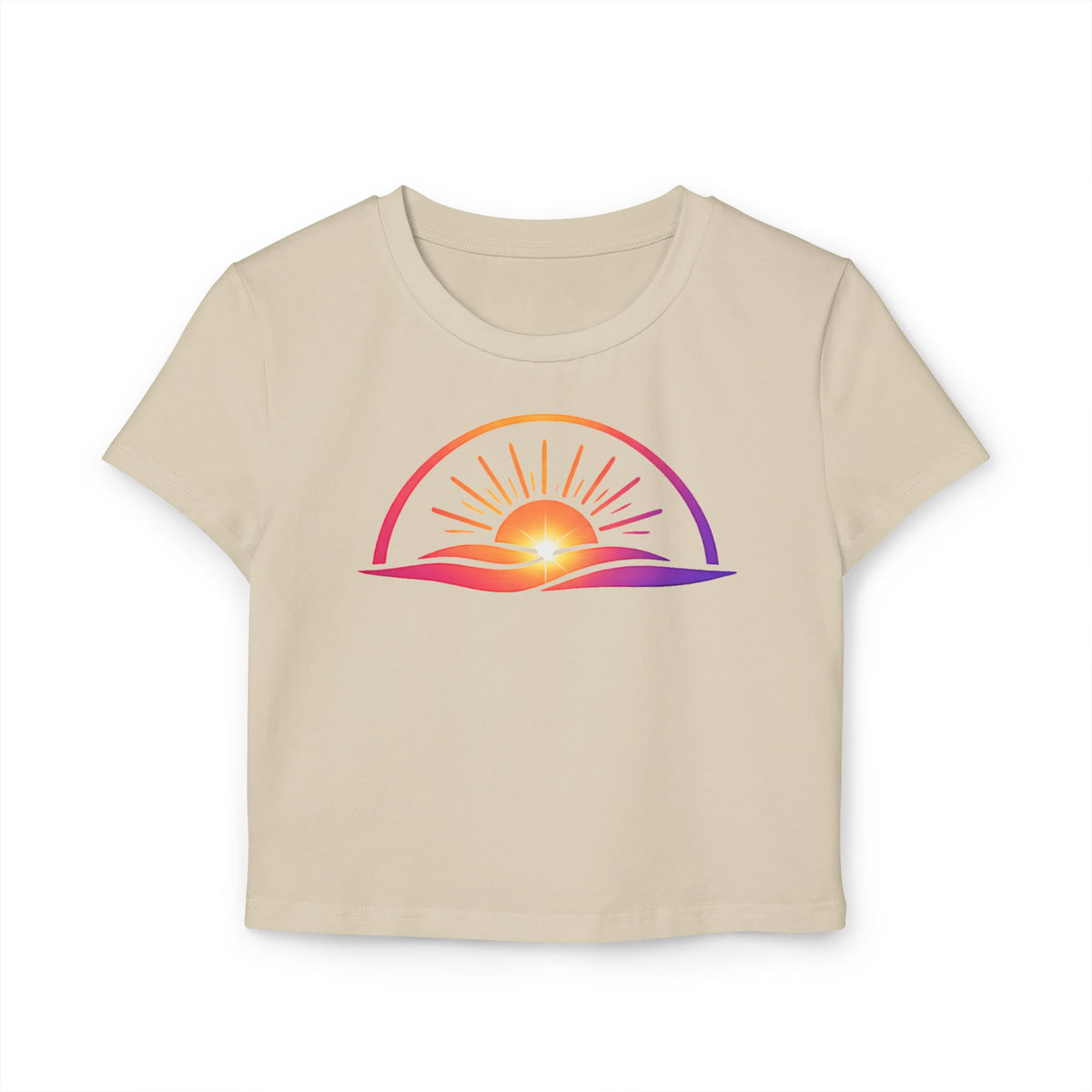 Sunrise Baby Tee — "becoming collection" Pastel Graphic Crop Top