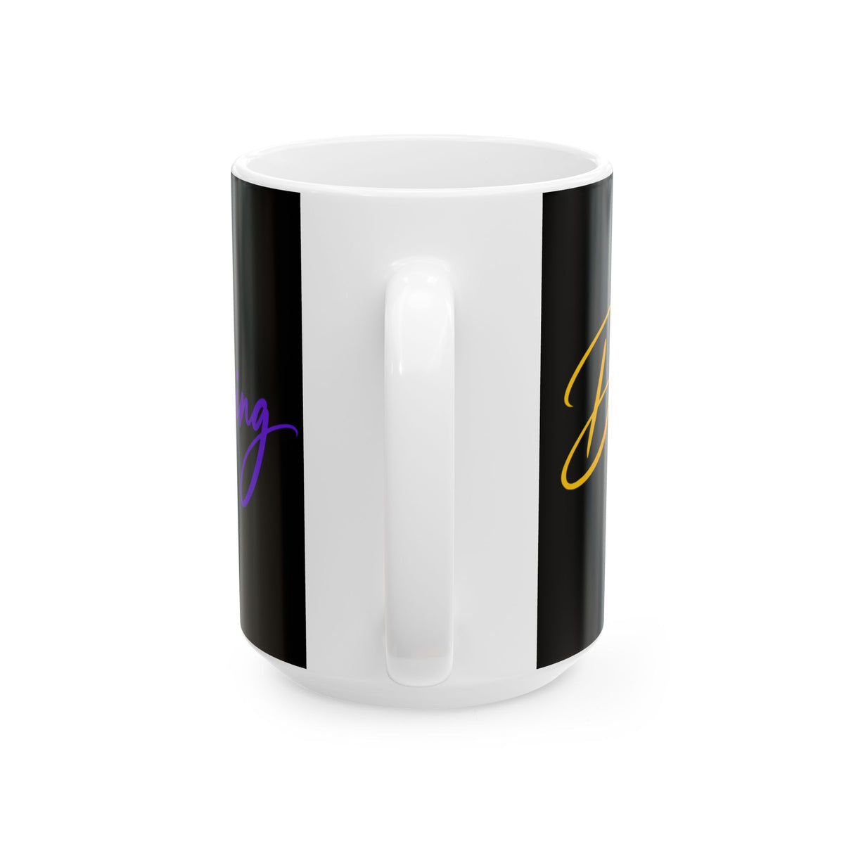 Homecoming Collection Ceramic Mug — Colorful Script Logo Coffee Cup (11oz/15oz)