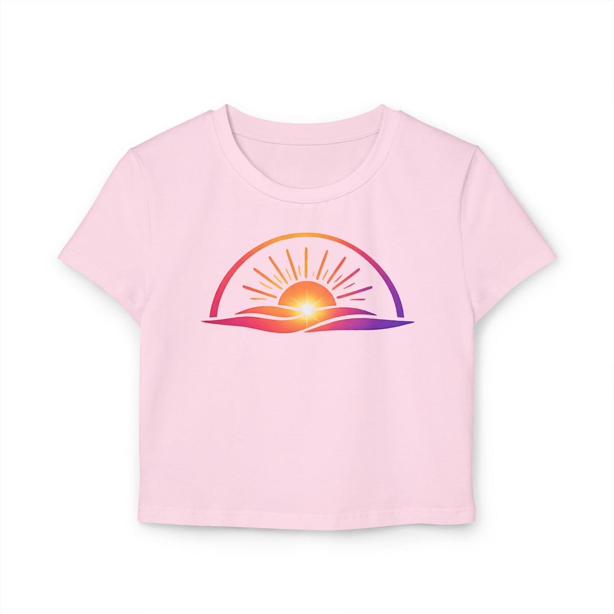 Sunrise Baby Tee — "becoming collection" Pastel Graphic Crop Top