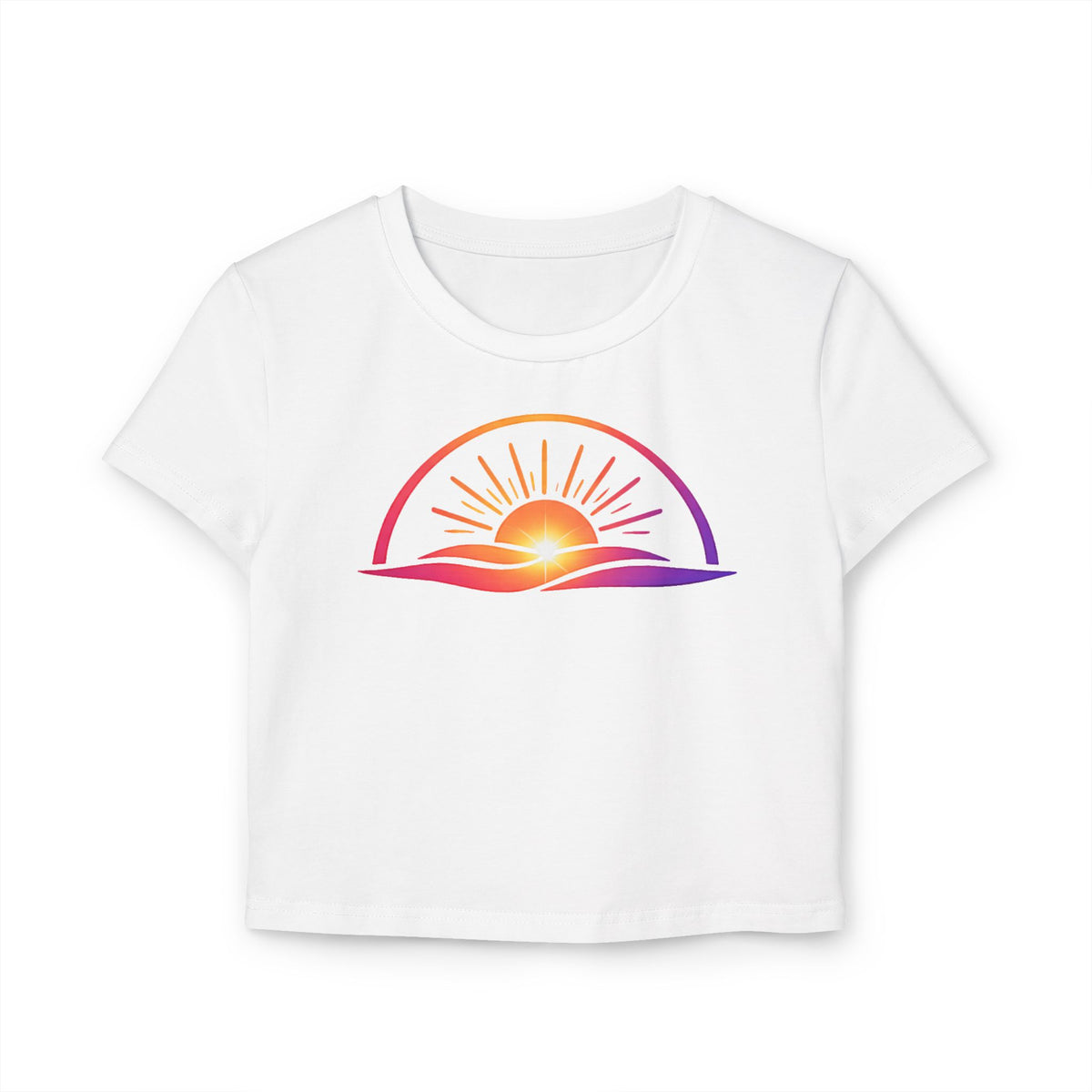 Sunrise Baby Tee — "becoming collection" Pastel Graphic Crop Top