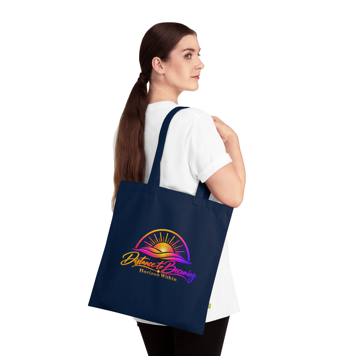 Becoming Collection — Gold Script Organic Tote Bag
