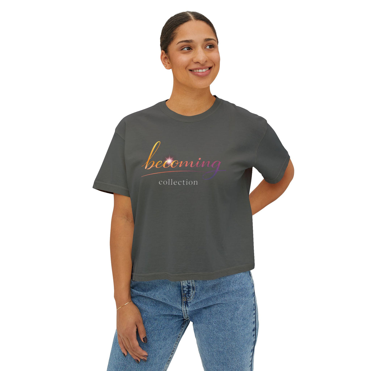 Becoming Collection — Sunrise Boxy Crop T-Shirt
