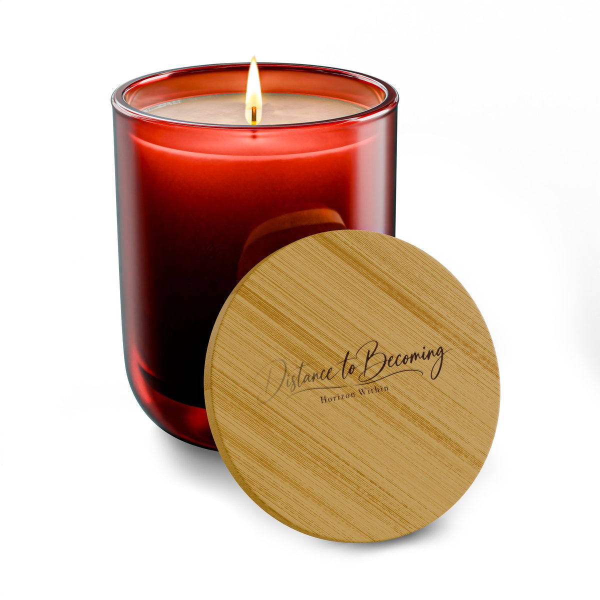 Engraved 14oz Scented Soy Candle — The Becoming Collection Wooden Lid