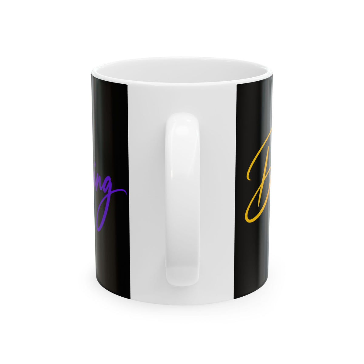 Homecoming Collection Ceramic Mug — Colorful Script Logo Coffee Cup (11oz/15oz)