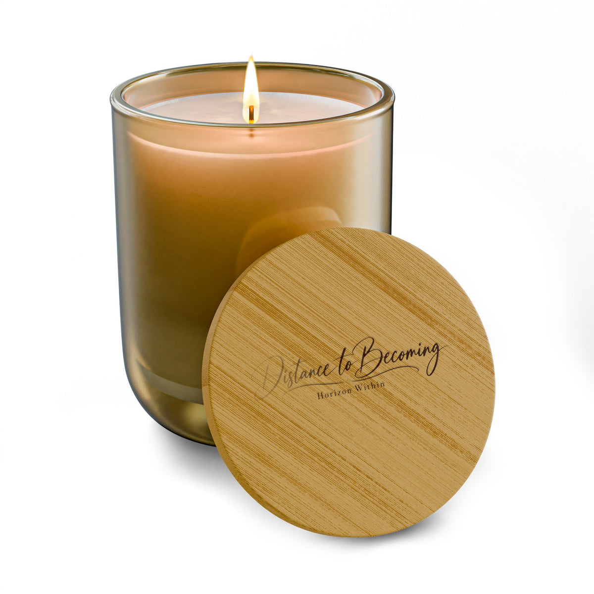 Engraved 14oz Scented Soy Candle — The Becoming Collection Wooden Lid