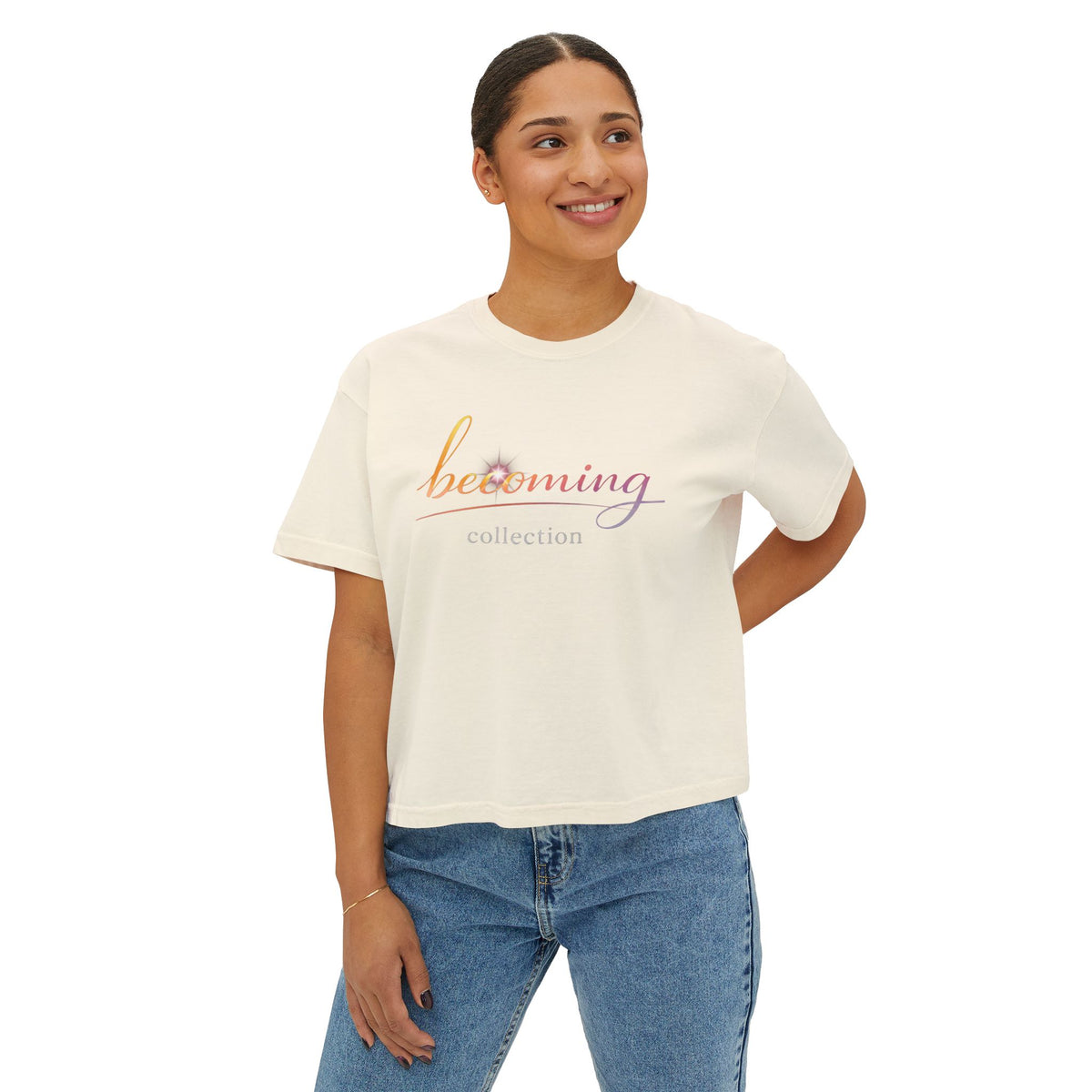 Becoming Collection — Sunrise Boxy Crop T-Shirt